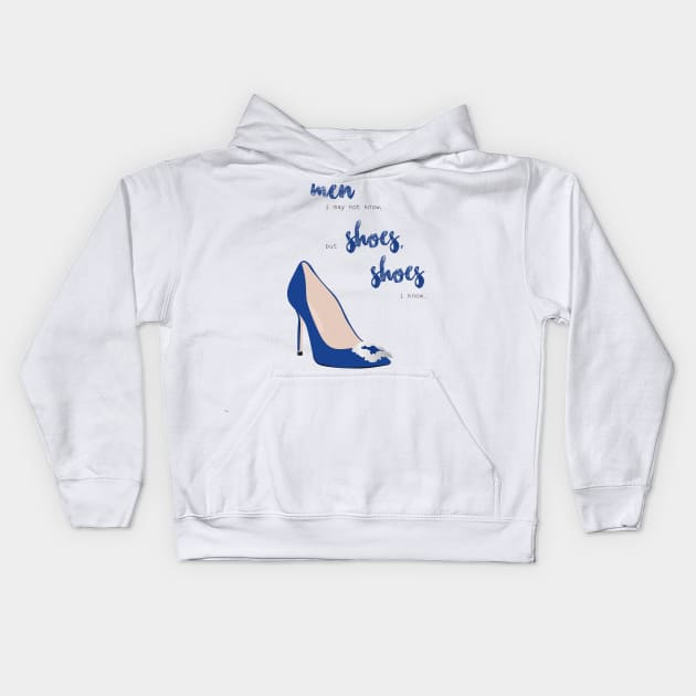 Shoes are a Girl's Best Friend Kids Hoodie by darrianrebecca